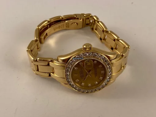 Terrific Replica Rolex Lady-datejust Pearlmaster 69298 Caliber 2135 Automatic Movement 29mm Yellow Gold Case Womens Watch - Image 4