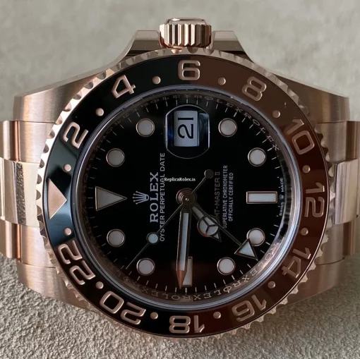 High-end Replica Rolex Gmt-master II 126715chnr Caliber 3285 Automatic Movement 40mm Rose Gold Case Mens/unisex Watch