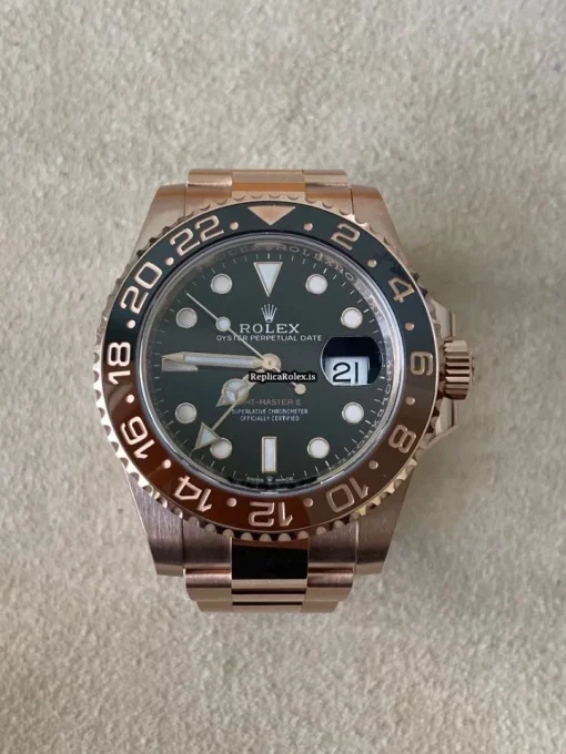 High-end Replica Rolex Gmt-master II 126715chnr Caliber 3285 Automatic Movement 40mm Rose Gold Case Mens/unisex Watch - Image 3