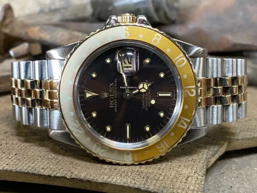 Defect Replica Rolex Gmt-master 16753 Caliber 3075 Automatic Movement 40mm Gold/steel Case Mens/unisex Watch - Image 2