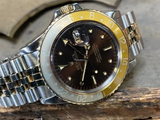 Defect Replica Rolex Gmt-master 16753 Caliber 3075 Automatic Movement 40mm Gold/steel Case Mens/unisex Watch - Image 9