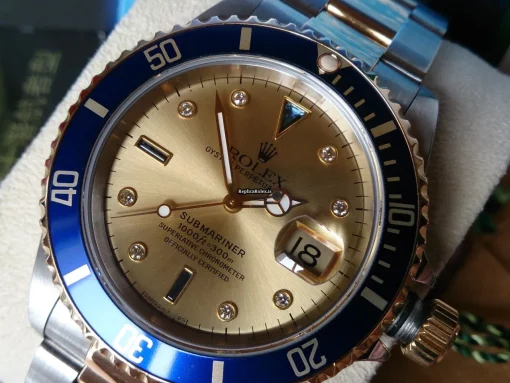 Special Replica Rolex Submariner Date 16613 Automatic Movement Gold/steel Case Watch - Image 2
