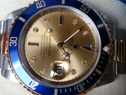 Special Replica Rolex Submariner Date 16613 Automatic Movement Gold/steel Case Watch - Image 3