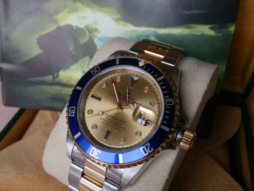 Special Replica Rolex Submariner Date 16613 Automatic Movement Gold/steel Case Watch - Image 4