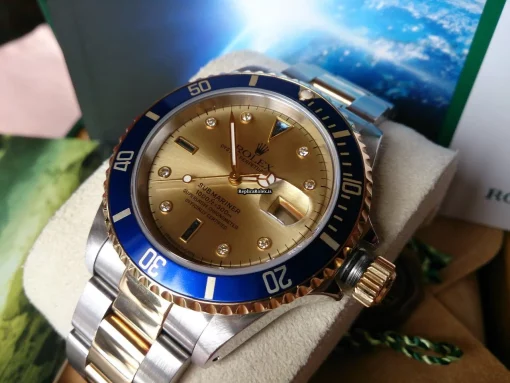 Special Replica Rolex Submariner Date 16613 Automatic Movement Gold/steel Case Watch - Image 5