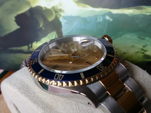 Special Replica Rolex Submariner Date 16613 Automatic Movement Gold/steel Case Watch - Image 7