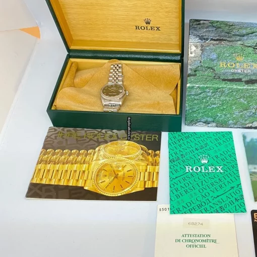 Affordable Replica Rolex Lady-datejust 68274 Caliber 2135 Automatic Movement 31x30mm Steel Case Womens Watch - Image 6