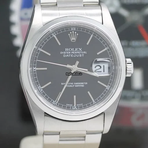 Superb Replica Rolex Datejust 16200 Caliber 3135 Automatic Movement 36x43mm Steel Case Mens/unisex Watch - Image 9