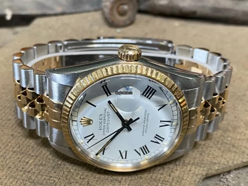 Discount Clone Rolex Datejust 16013 Caliber 3035 Automatic Movement 36mm Gold/steel Case Mens/unisex Watch - Image 3
