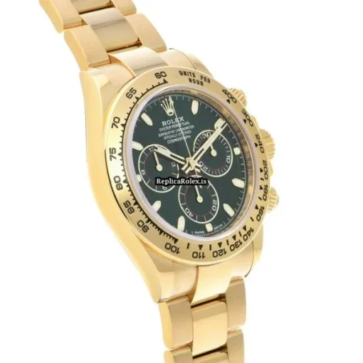 Neat Clone Rolex Daytona 116508 Caliber 4130 Automatic Movement 40mm Yellow Gold Case Watch - Image 3
