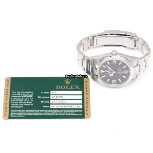 Luxury Replica Rolex Explorer 214270 Caliber 3132 Automatic Movement 39mm Steel Case Watch - Image 5