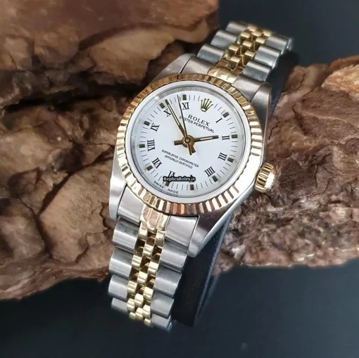 Epic Replica Rolex Oyster Perpetual 26 76193 Automatic Movement 26mm Gold/steel Case Watch