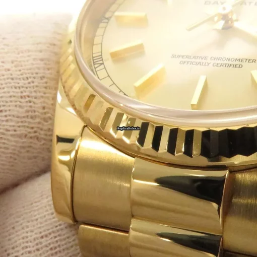 Nice Fakes Rolex Day-date 36 118238 Caliber 3155 Automatic Movement 36mm Yellow Gold Case Mens/unisex Watch - Image 8
