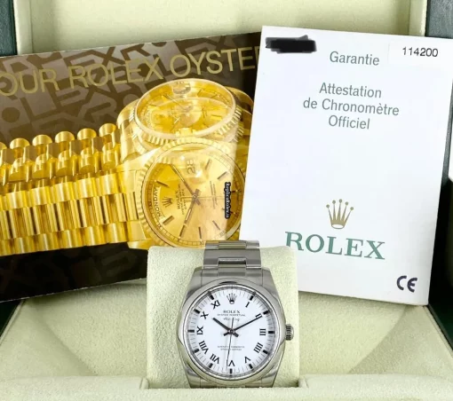 Fine Fake Rolex Air King 114200 Caliber 3130 Automatic Movement 34mm Steel Case Mens/unisex Watch - Image 2