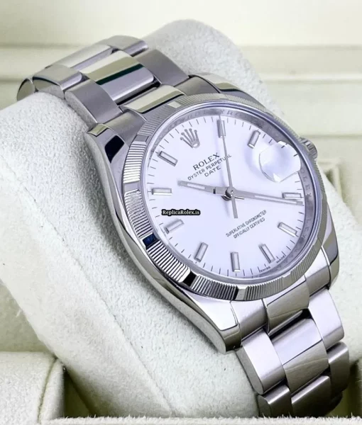 Neat Fakes Rolex Oyster Perpetual Date 115210 Caliber 3135 Automatic Movement 34mm Steel Case Mens/unisex Watch - Image 3
