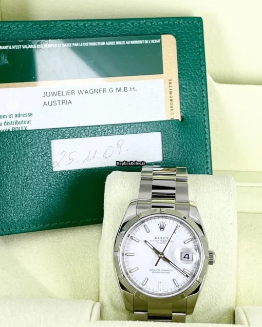 Neat Fakes Rolex Oyster Perpetual Date 115210 Caliber 3135 Automatic Movement 34mm Steel Case Mens/unisex Watch - Image 7