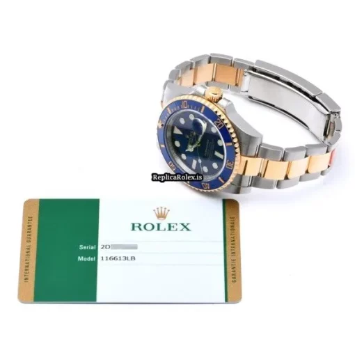 Distinctive Fake Rolex Submariner Date 116613lb Caliber 3135 Automatic Movement 40mm Steel Case Watch - Image 5