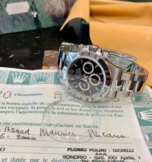 Exquisite Replica Rolex Daytona 16520 Zenith El Primero Caliber 4030 Automatic Movement 40mm Steel Case Mens/unisex Watch - Image 9