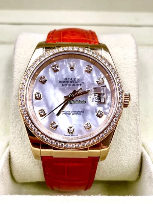 Fabulous Replica Rolex Datejust 116188 Caliber 3135 Automatic Movement 36mm Yellow Gold Case Mens/unisex Watch - Image 2