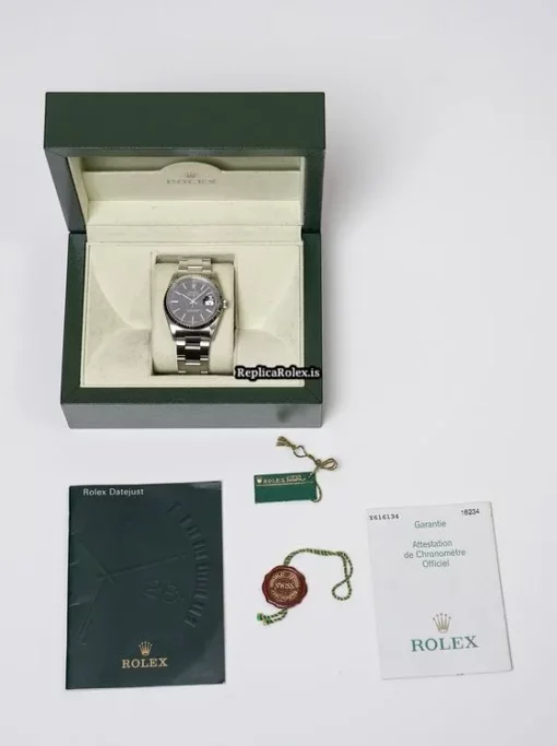 Neat Fake Rolex Datejust 116234-0091 Caliber 3135 Automatic Movement 36mm Steel Case Mens/unisex Watch - Image 7