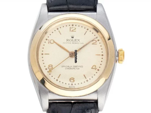 Excellent Copies Rolex Bubble Back 5020 Automatic Movement 32mm Gold/steel Case Mens/unisex Watch