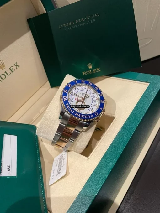 Quality Replica Rolex Yacht-master II 116681 Caliber 4161 Automatic Movement 44mm Gold/steel Case Mens/unisex Watch - Image 3