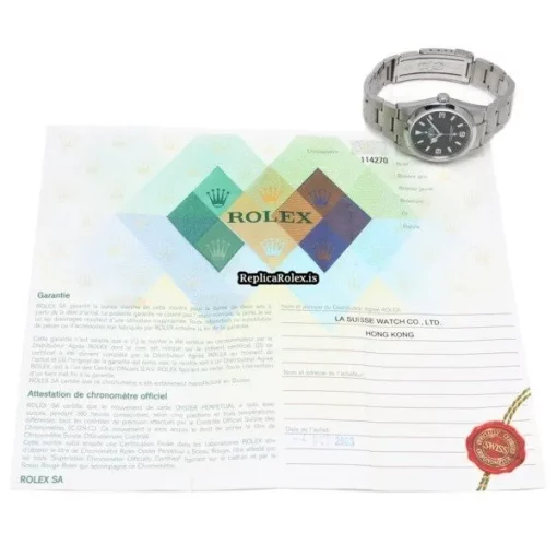Defect Replica Rolex Explorer 114270 Caliber 3130 Automatic Movement 36mm Steel Case Watch - Image 5