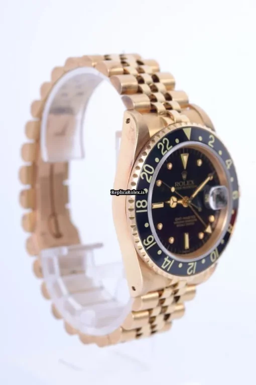 Great Clone Rolex Gmt-master 16758 Automatic Movement 40mm Yellow Gold Case Mens/unisex Watch - Image 4