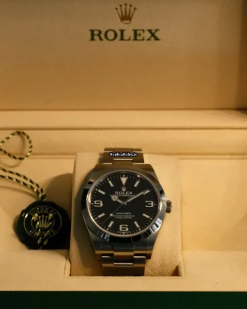 High-end Fake Rolex Explorer 214270 Caliber 3132 Automatic Movement 39mm Steel Case Mens/unisex Watch - Image 4