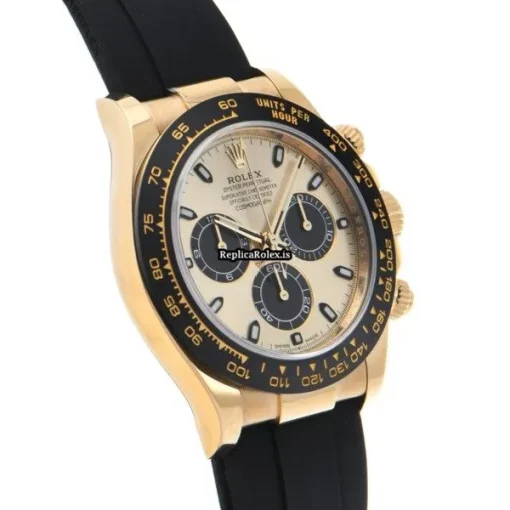 Great Replica Rolex Daytona 116518ln Caliber 4130 Automatic Movement 40mm Yellow Gold Case Watch - Image 3