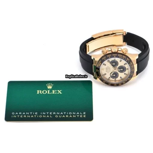 Great Replica Rolex Daytona 116518ln Caliber 4130 Automatic Movement 40mm Yellow Gold Case Watch - Image 5
