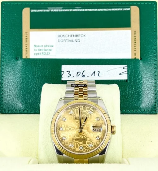 Inexpensive Replica Rolex Datejust 116233 Caliber 3135 Automatic Movement 36mm Gold/steel Case Mens/unisex Watch - Image 2