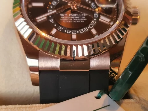 Exquisite Replica Rolex Sky-dweller 326235 Caliber 9001 Automatic Movement 42mm Rose Gold Case Mens/unisex Watch - Image 4
