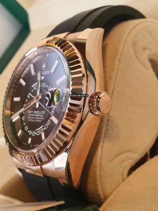 Exquisite Replica Rolex Sky-dweller 326235 Caliber 9001 Automatic Movement 42mm Rose Gold Case Mens/unisex Watch - Image 6