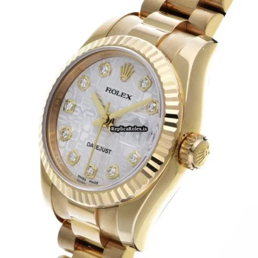 Top Replica Rolex Lady-datejust 179178g Automatic Movement 26mm Yellow Gold Case Womens Watch - Image 2