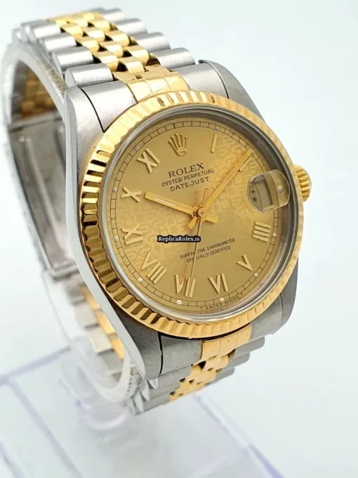 Distinctive Replica Rolex Lady-datejust 68273 Caliber 2135 Automatic Movement 31mm Gold/steel Case Womens Watch - Image 3
