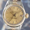 Fantastic Knockoff Rolex Oyster Perpetual Lady Date 6517 Caliber 1161 Automatic Movement 26mm Gold/steel Case Womens Watch