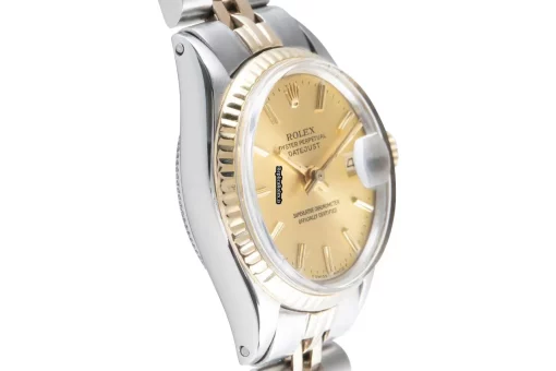 Fantastic Knockoff Rolex Oyster Perpetual Lady Date 6517 Caliber 1161 Automatic Movement 26mm Gold/steel Case Womens Watch - Image 6