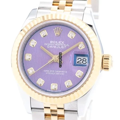 Durable Fake Rolex Lady-datejust 279173g Automatic Movement 28mm Gold/steel Case Womens Watch
