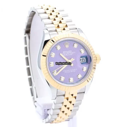 Durable Fake Rolex Lady-datejust 279173g Automatic Movement 28mm Gold/steel Case Womens Watch - Image 8