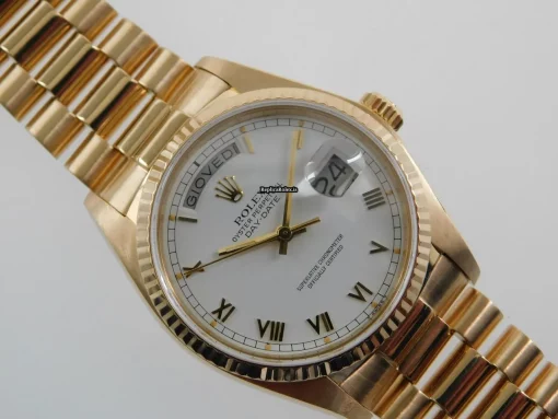Amazing Imitation Rolex Day-date 36 18038 Caliber 3055 Automatic Movement 36x44mm Yellow Gold Case Mens/unisex Watch - Image 12