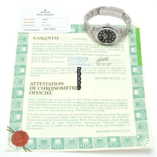 Stylish Replica Rolex Explorer 14270 Caliber 3000 Automatic Movement 36mm Steel Case Watch - Image 5
