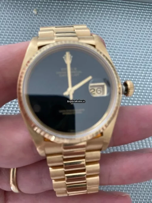 Defect Copy Rolex Datejust 16018 Caliber 3035 Automatic Movement 36mm Yellow Gold Case Mens/unisex Watch - Image 10