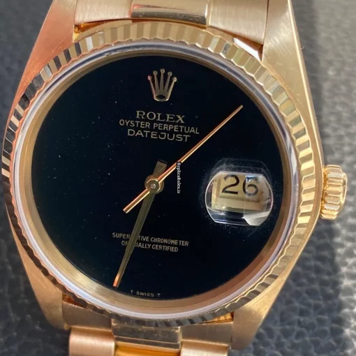 Defect Copy Rolex Datejust 16018 Caliber 3035 Automatic Movement 36mm Yellow Gold Case Mens/unisex Watch - Image 3