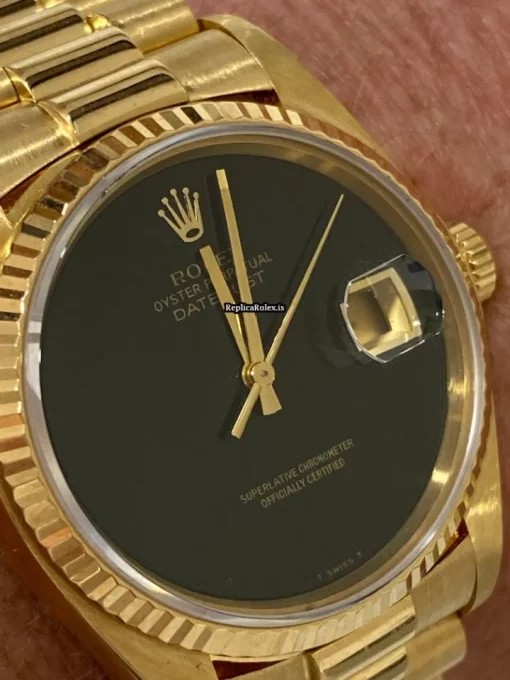 Defect Copy Rolex Datejust 16018 Caliber 3035 Automatic Movement 36mm Yellow Gold Case Mens/unisex Watch - Image 4