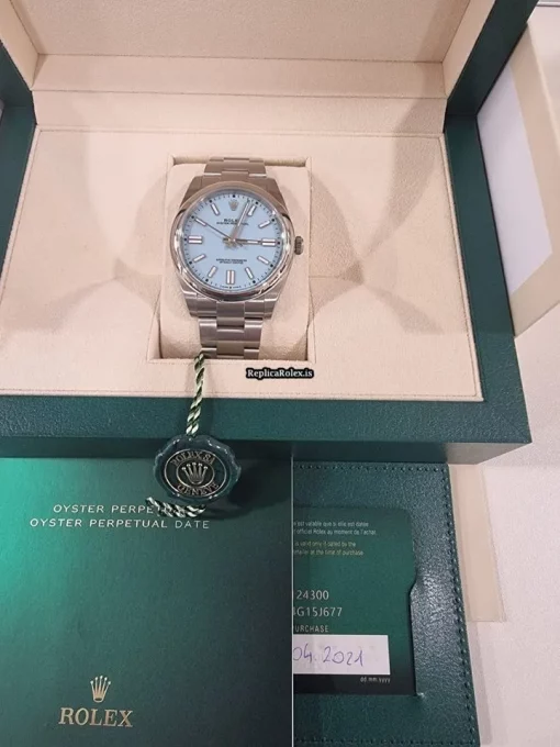 Distinctive Fake Rolex Oyster Perpetual 124300-0006 Caliber 3230 Automatic Movement 41mm Steel Case Mens/unisex Watch - Image 6