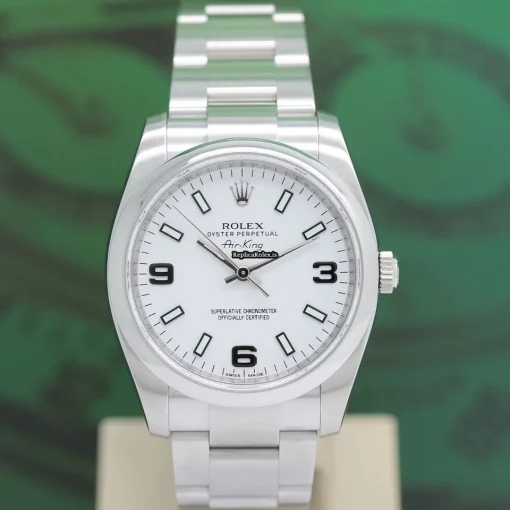 Good Replica Rolex Air King 114200 Caliber 3130 Automatic Movement 34mm Steel Case Mens/unisex Watch - Image 4
