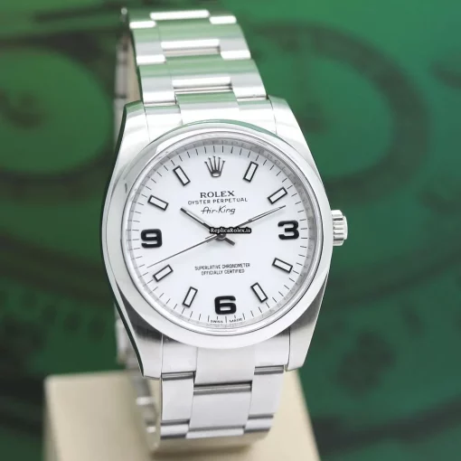 Good Replica Rolex Air King 114200 Caliber 3130 Automatic Movement 34mm Steel Case Mens/unisex Watch - Image 7