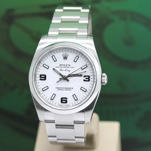 Good Replica Rolex Air King 114200 Caliber 3130 Automatic Movement 34mm Steel Case Mens/unisex Watch - Image 8