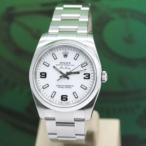 Good Replica Rolex Air King 114200 Caliber 3130 Automatic Movement 34mm Steel Case Mens/unisex Watch - Image 9